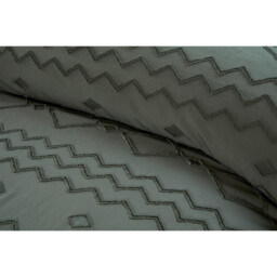 Adah Tufted Geo Duvet Cover and Pillowcase Set - Green/Double - Wilko - thumbnail 4