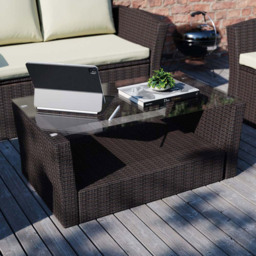 Garden Vida Mylor 4 Seater Brown Rattan Lounge Set - Wilko - thumbnail 5