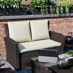 Garden Vida Mylor 4 Seater Brown Rattan Lounge Set - Wilko - thumbnail 6