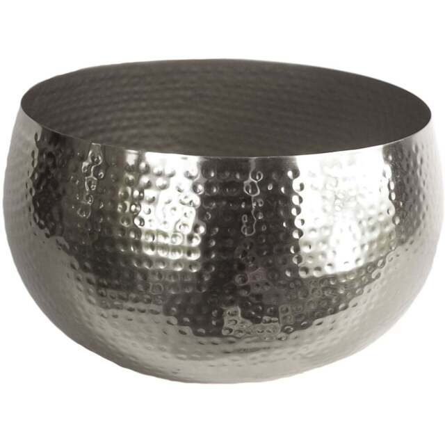Botanik Silver Metal Straight Edge Hammered Planter 20 x 32cm - Size: 20 x 30 x 30cm - Wilko - image 1