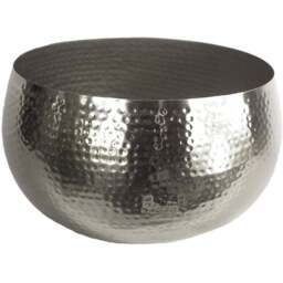 Botanik Silver Metal Straight Edge Hammered Planter 20 x 32cm - Size: 20 x 30 x 30cm - Wilko - thumbnail 1