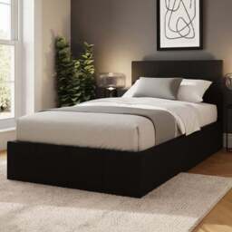 GFW Single Black Side Lift Ottoman Bed - Wilko - thumbnail 1