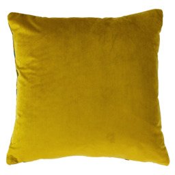 Paoletti Empire Teal and Gold Velvet Jacquard Cushion - Size: 45 x 45 cm - Multi - Wilko - thumbnail 4