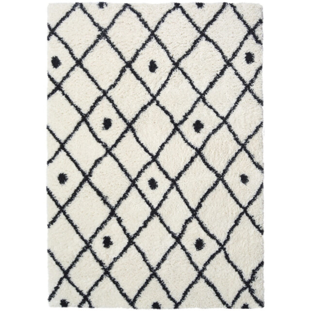Homemaker White Snug Nomadic Shaggy Rug 120 x 170cm - Wilko - image 1