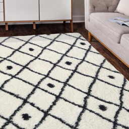 Homemaker White Snug Nomadic Shaggy Rug 120 x 170cm - Wilko - thumbnail 6