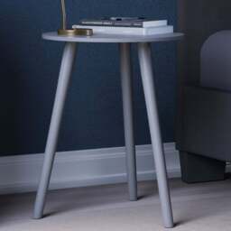 VIDA DESIGNS Grey Round Side Table - Wilko