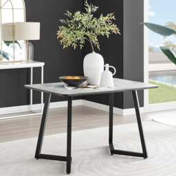 Furniturebox Copeland 4 Seater Rectangular Dining Table White - Wilko