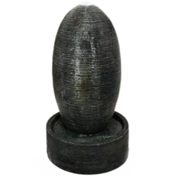 Tranquillity Ripple Oval Solar LED Water Feature - Size: 70 x 38 x 38cm - Grey - Wilko