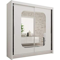 Sliding Wardrobes 4U Marika 2 Door White Mirrored Wardrobe 203cm - Wilko - thumbnail 3