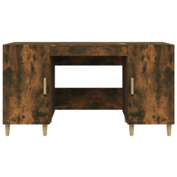 vidaXL 2 Door Computer Desk Smoked Oak - Size: 75 x 140 x 50cm - Brown - Wilko - thumbnail 6