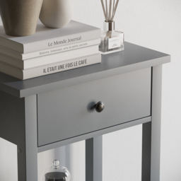VIDA DESIGNS Windsor Single Drawer Grey Console Table - Size: 30 x 50 x 74cm - Wilko - thumbnail 5