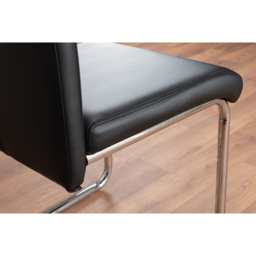 Furniturebox Lucia Fontant 6 Seater Dining Set Grey Gloss Black and Chrome - Wilko - thumbnail 7