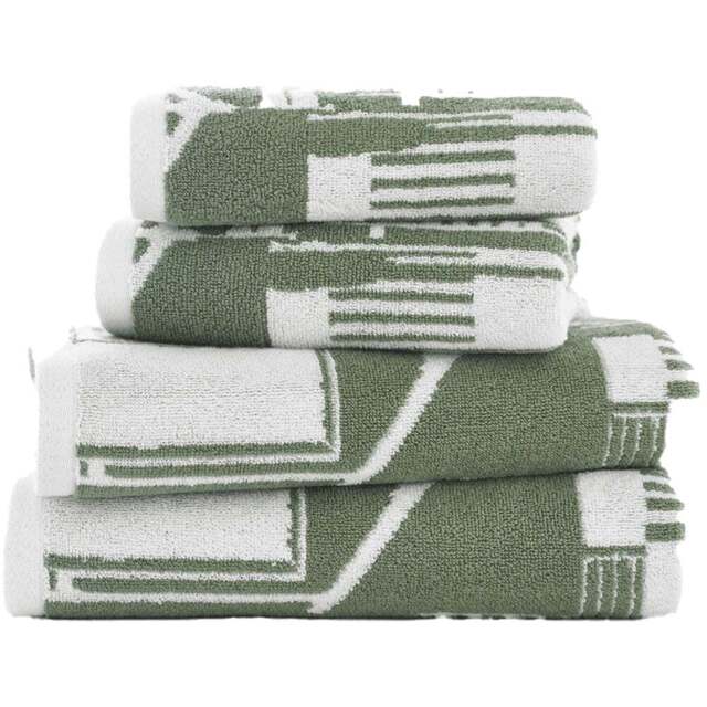 Lobster Creek Kings Parade Olive Bath Towel - Size: 70 x 120cm - Green - Wilko - image 1