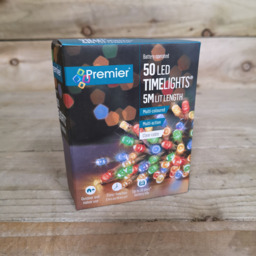 Premier TimeLights 50 Multicolour LED Multi-Function Christmas String Light 5m - Size: 4 x 500 x 4cm - Multi Coloured - Wilko - thumbnail 7
