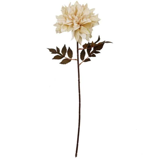Leaf Dusty Cream Dahlia Single Stem Artificial Flower 6 Pack - Size: 55 x 15 x 15cm - Wilko - image 1