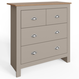 GFW Lancaster 4 Drawer Grey Chest of Drawers - Wilko - thumbnail 3