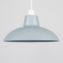 ValueLights Civic Metro Style Silver Metal Retro Pendant Light Shade - Size: 12 x 28.8 x 28.8cm - Wilko - thumbnail 4