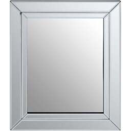 Premier Housewares Sana Square Wall Mirror - Size: 69 x 58cm - Wood - Wilko - thumbnail 1