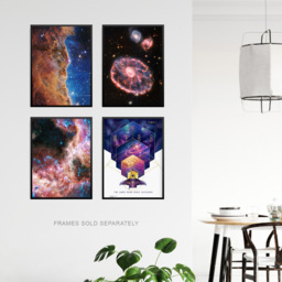 Artery8 NASA James Webb Space Telescope Carina Tarantula Nebula Wall Art Print 30 x 41cm 4 Pack - Size: 40.5 x 30.5 x 0.3cm - Multi - Wilko - thumbnail 4