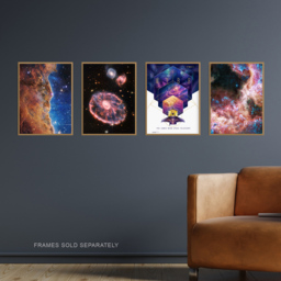 Artery8 NASA James Webb Space Telescope Carina Tarantula Nebula Wall Art Print 30 x 41cm 4 Pack - Size: 40.5 x 30.5 x 0.3cm - Multi - Wilko - thumbnail 3