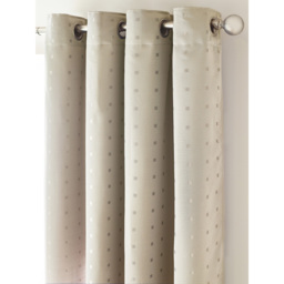Alan Symonds Madison Cream Ring Top Curtain 229 x 183cm - Size: W 229 x D 183cm - Wilko - thumbnail 3