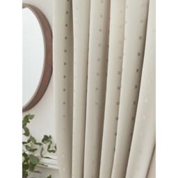 Alan Symonds Madison Cream Ring Top Curtain 229 x 183cm - Size: W 229 x D 183cm - Wilko - thumbnail 5