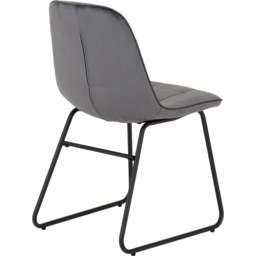 Seconique Lukas Set of 2 Grey Velvet Dining Chair - Wilko - thumbnail 6
