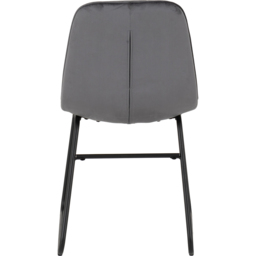 Seconique Lukas Set of 2 Grey Velvet Dining Chair - Wilko - thumbnail 7
