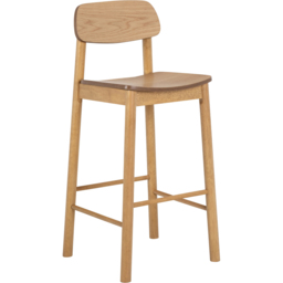 Florence Barlow Oak Bar Stool Set of 2 - Size: 105 x 43.5 x 46.5cm - Brown - Furniture To Go - Wilko - thumbnail 3