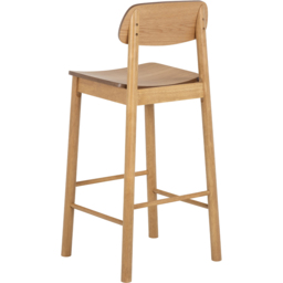 Florence Barlow Oak Bar Stool Set of 2 - Size: 105 x 43.5 x 46.5cm - Brown - Furniture To Go - Wilko - thumbnail 5