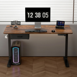 Easton Height Adjustable Electric Computer Desk Brown - Size: 75 x 140 x 60cm - MCC - Wilko - thumbnail 5