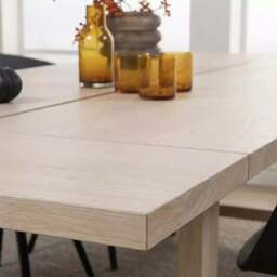 Florence A Line White Oak Rectangular Dining Table Extension Leaf - Size: 3.6 x 42 x 95cm - Furniture To Go - Wilko - thumbnail 3