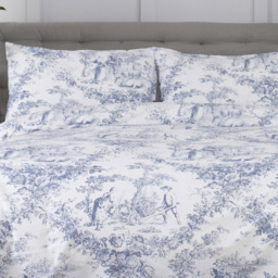 The Lyndon Company 2021 Toile De Jouy Double Blue 200 Thread Count Duvet Cover - Wilko - thumbnail 3