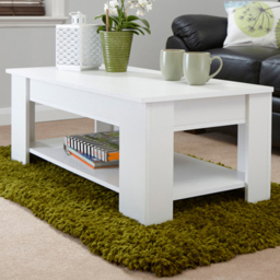 GFW White Lift Up Coffee Table - Size: 50 x 105 x 39cm - Wilko - thumbnail 1