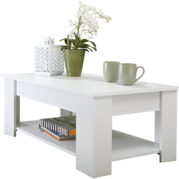 GFW White Lift Up Coffee Table - Size: 50 x 105 x 39cm - Wilko - thumbnail 3