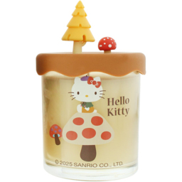 Hello Kitty Seasons Autumn Vanilla Creme Brulee Candle with 3D Silicone Lid 206g - Size: 16.1 x 9.4 x 10cm - Multi - Wilko
