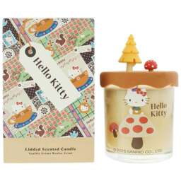 Hello Kitty Seasons Autumn Vanilla Creme Brulee Candle with 3D Silicone Lid 206g - Size: 16.1 x 9.4 x 10cm - Multi - Wilko - thumbnail 3