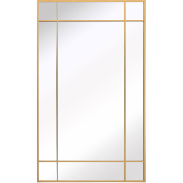 MirrorOutlet The Genestra Gold Contemporary Wall and Leaner Garden Mirror 200 x 120cm - Size: 200 x 120 x 3cm - Wilko - image 1