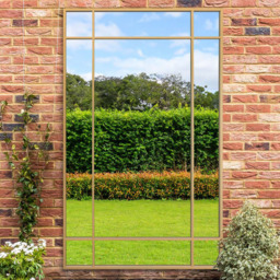 MirrorOutlet The Genestra Gold Contemporary Wall and Leaner Garden Mirror 200 x 120cm - Size: 200 x 120 x 3cm - Wilko - thumbnail 3