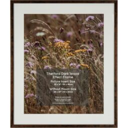 Thetford Dark Wood Effect Frame Brown 24 x 20in - Wilko