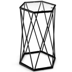 Costway Hexagon Black Coffee Table - Size: 63 x 44 x 12cm - Wilko - thumbnail 3