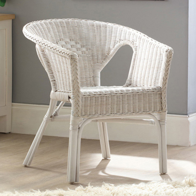 Desser White Wicker Adults Loom Chair - Size: Single - Desser Furniture - Wilko - image 1
