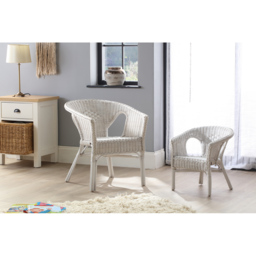 Desser White Wicker Adults Loom Chair - Size: Single - Desser Furniture - Wilko - thumbnail 5