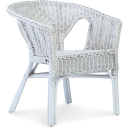 Desser White Wicker Adults Loom Chair - Size: Single - Desser Furniture - Wilko - thumbnail 3