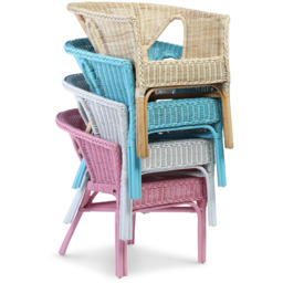 Desser White Wicker Adults Loom Chair - Size: Single - Desser Furniture - Wilko - thumbnail 4