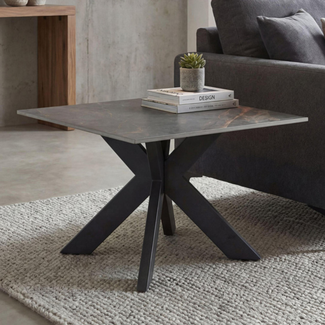 wilko Palermo Grey Marble Ceramic End Table - Size: 177 x 65 x 65cm - Shankar - image 1
