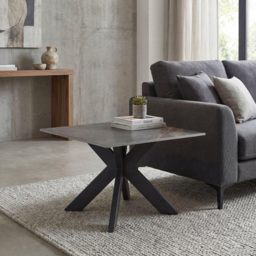 wilko Palermo Grey Marble Ceramic End Table - Size: 177 x 65 x 65cm - Shankar - thumbnail 6