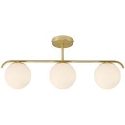 Nordlux Grant 15 3 Dome Brass Pendant Light - Size: 29.23 x 14.5 x 29.23cm - Gold - Wilko
