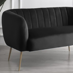 Matilda 2 Seater Black Velvet Sofa - Artemis Home - Wilko - thumbnail 3