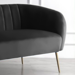 Matilda 2 Seater Black Velvet Sofa - Artemis Home - Wilko - thumbnail 4